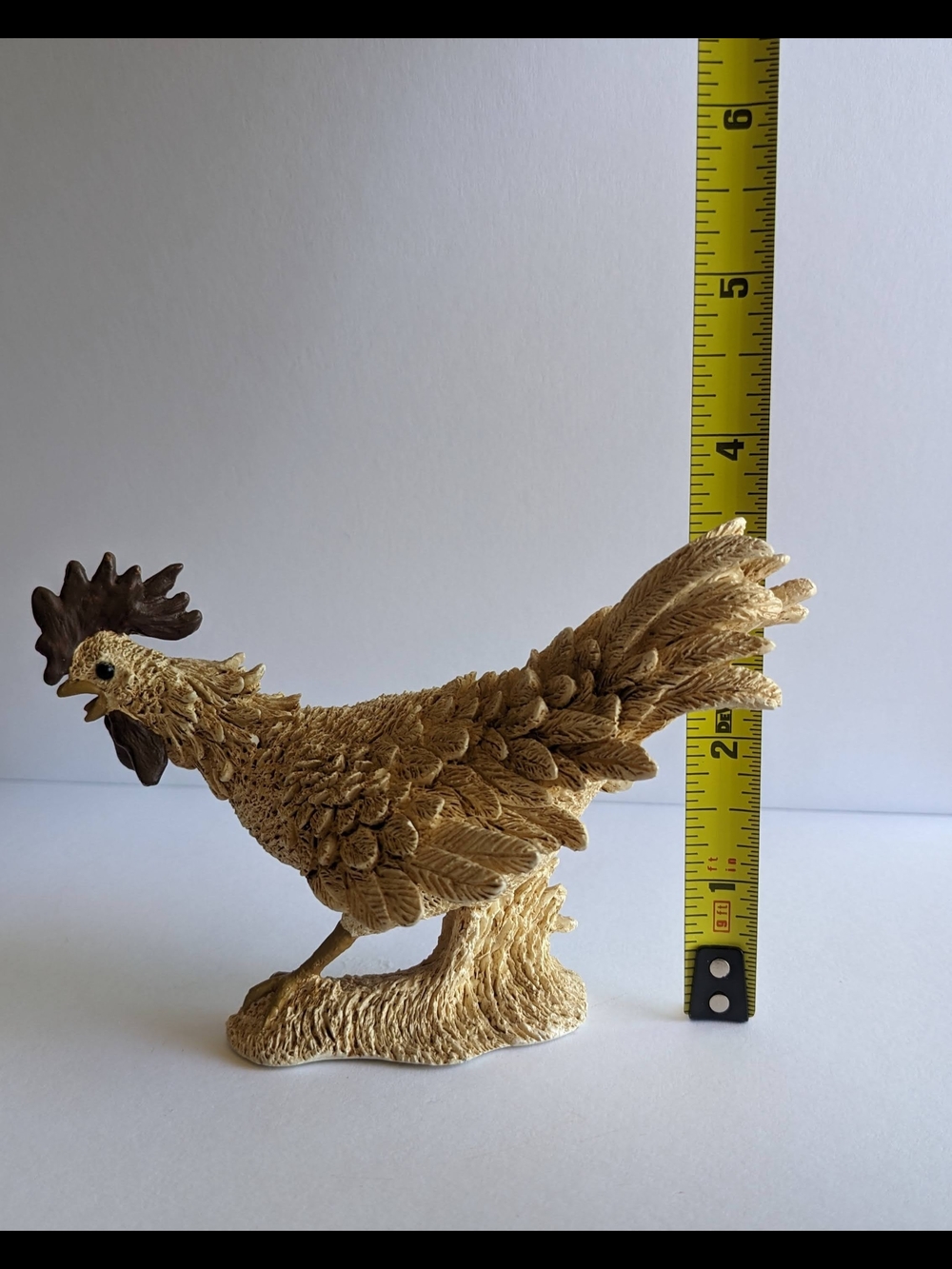 Pete Apsit Farmhouse Rooster Figurine Hand Painted Resin Chicken Rustic Country - Picture 4 of 16
